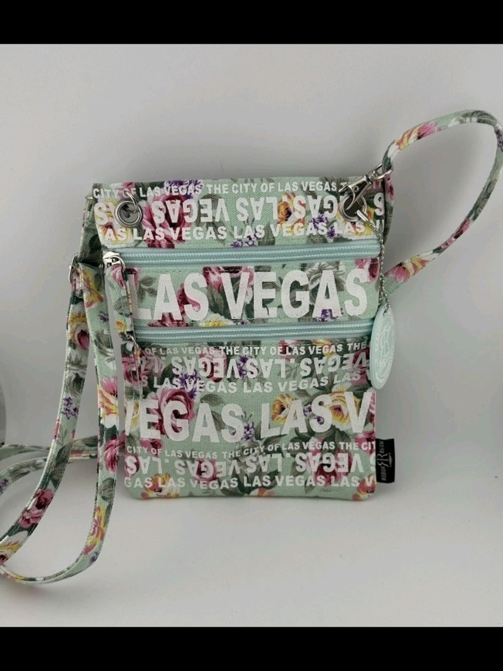 Robin Ruth Mint Green Las Vegas Floral Crossbody Bag